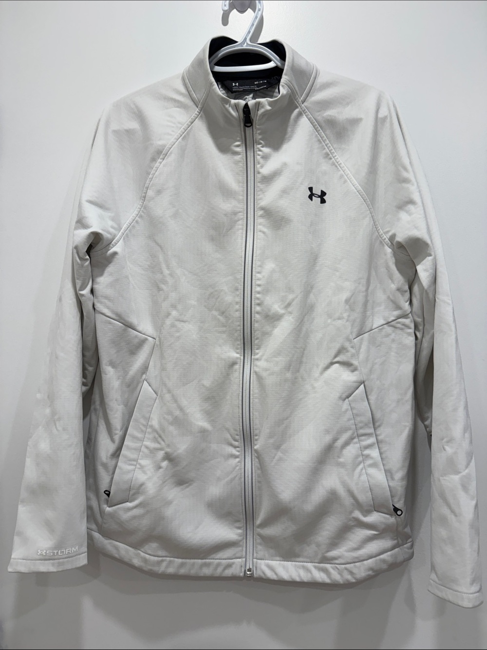 Under Armour White Lightweight Full-Zip Performance Jacket